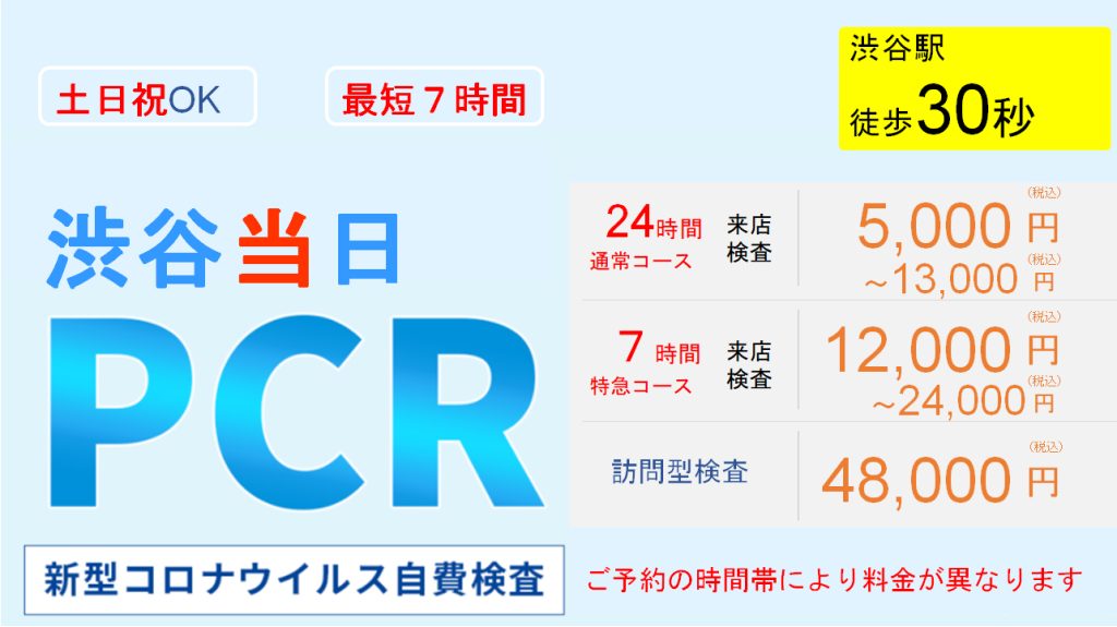渋谷店PC版のPCR検査プラン表示用の画像